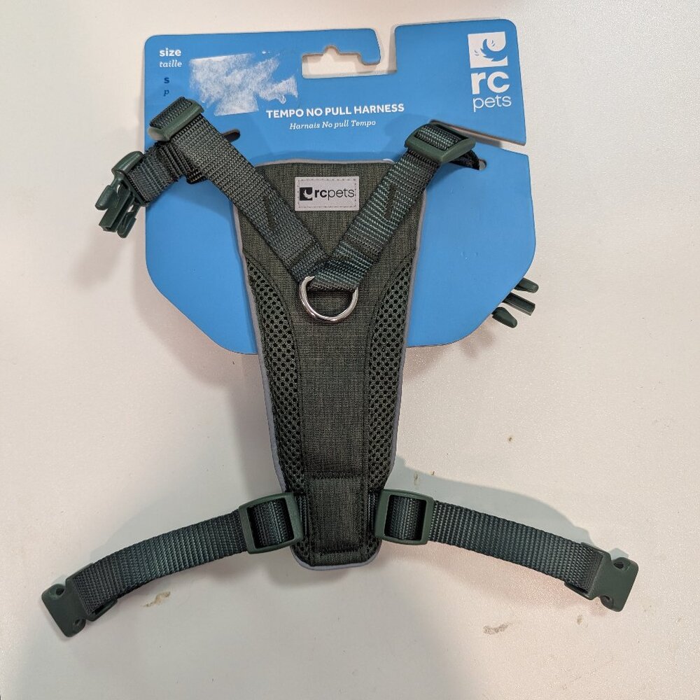RC Pets Tempo No Pull Harness - Olive Green - Size S - NWT
